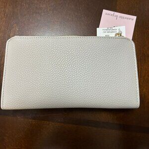 nanette lepore wallet, brand new, beige